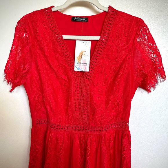 Pretty Garden red lace dress - Picture 6 of 10